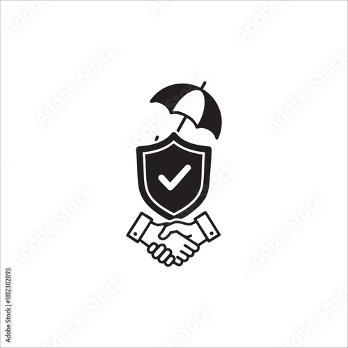 Insurance and Protection icon. illustration isolated on white background.