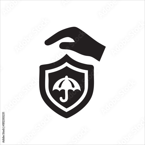 Insurance and Protection icon. illustration isolated on white background.