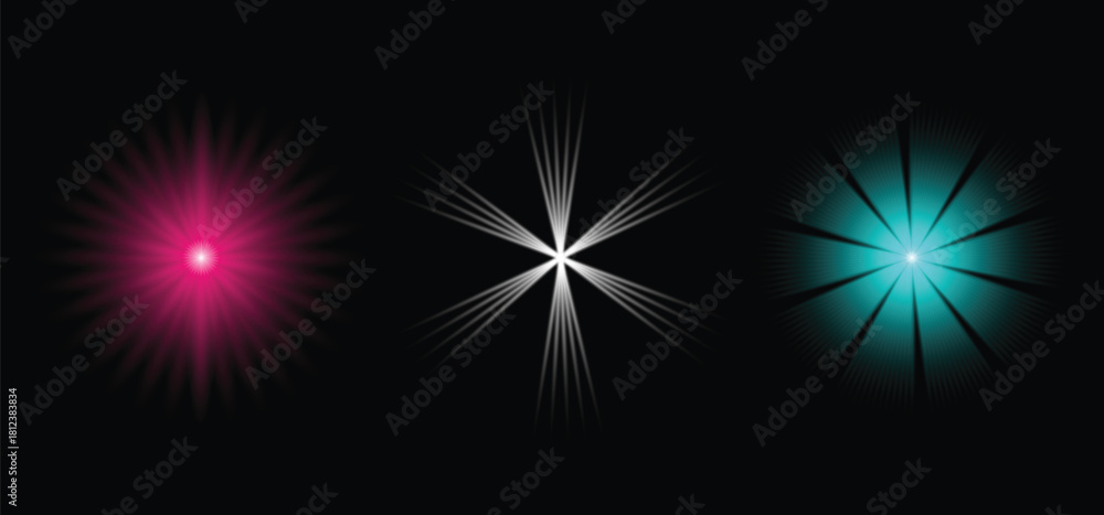Fototapeta premium Premium Abstract Light Effect Composition on Dark Minimal Background