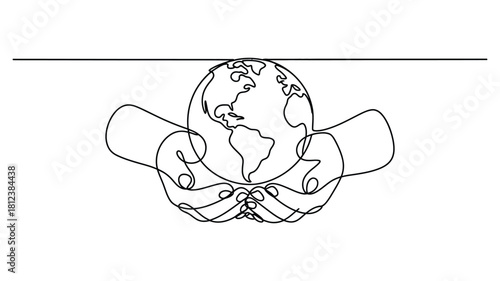 continuous line art of medical first aid kit with cross symbol, minimalist healthcare icon for emergency aid and hospital safety concept