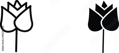 flower  icon vector graphic illustration  with white background flat hand made icon fill icon .