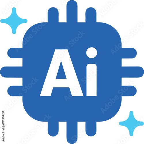 AI Chip Icon for Artificial Intelligence Technology