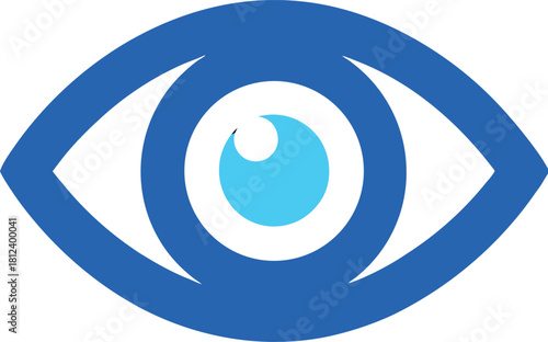 Eye View Icon for Observation and Vision