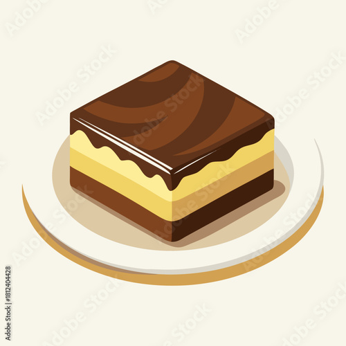 “Rich Chocolate Nanaimo Bars with Smooth Custard Filling  Homemade Dessert Squares”