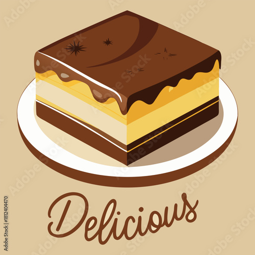 “Rich Chocolate Nanaimo Bars with Smooth Custard Filling  Homemade Dessert Squares”