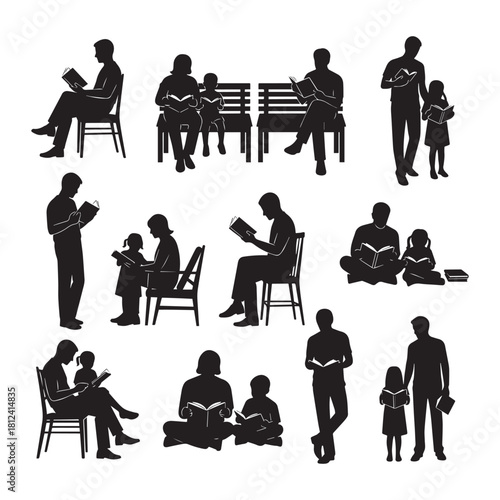 silhouettes of people