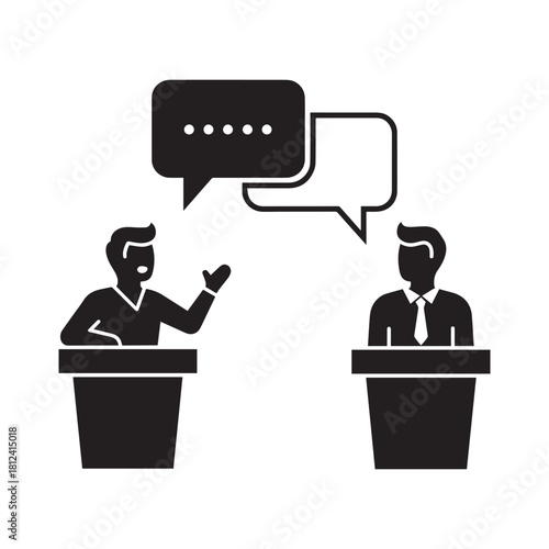 business man with speech bubble