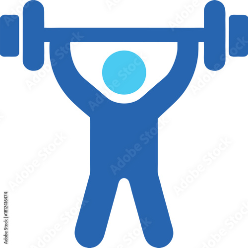 Weightlifting Icon for Fitness Exercise