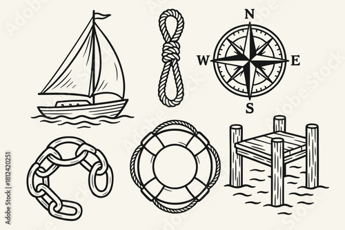 Vintage Nautical Icons Collection