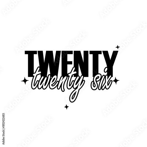 “Happy New Year 2026 T Shirt Typography – Elegant Script Text Graphic, Minimal Holiday Shirt Design, Printable PNG for Sublimation, Trendy New Year Gift Apparel”