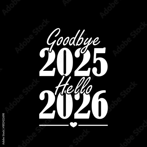 “Happy New Year 2026 T Shirt Design – Modern Script Typography with Bold Text, Minimal Holiday Graphic, Printable PNG, Trendy New Year Outfit, Gift for Friends and Family”