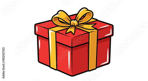 christmas gift box isolated on white background