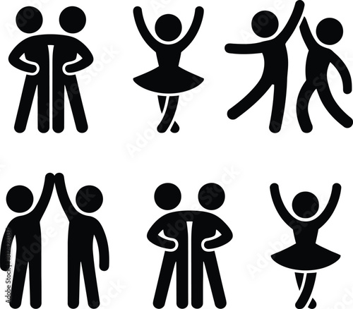 Restroom icons: toilet, female, male, key. public facilities