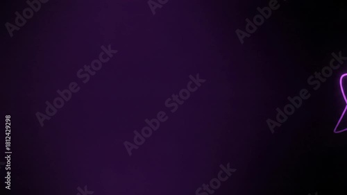 Purple light waves flowing and dissolving