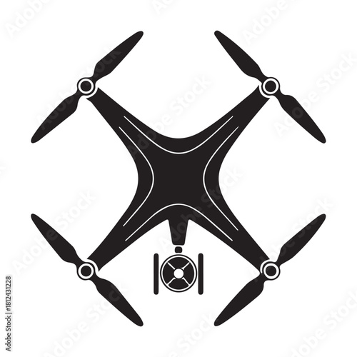 Dron Silhouette Icon.