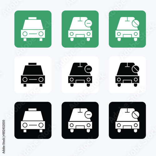 Transport vector icon set illustration. Car vector icon