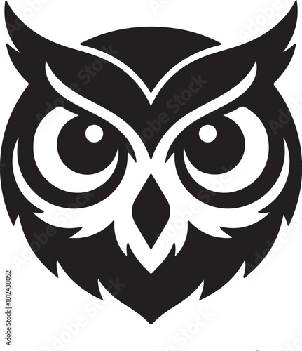 Abstract Owl Head Emblem