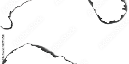 Vintage paper world map with outlined South Korea and grunge burned edges. Template paper design.