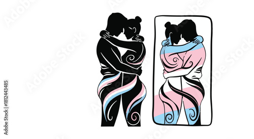 Embracing self-love and identity with transgender pride colors