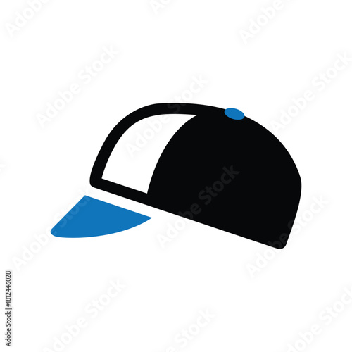 Baseball Cap Icon Stylish Accessory for Sports and Casual Wear - Vector Illustration