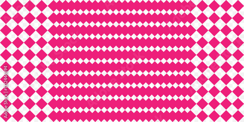 Seamless Harlequin pattern featuring elegant diamond. Abstract geometric pattern of multicolored rhombuses in a row on a light background, harlequin motifs, hand drawn illustration, flat style. EPS 10