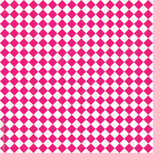 Seamless Harlequin pattern featuring elegant diamond. Abstract geometric pattern of multicolored rhombuses in a row on a light background, harlequin motifs, hand drawn illustration, flat style. EPS 10