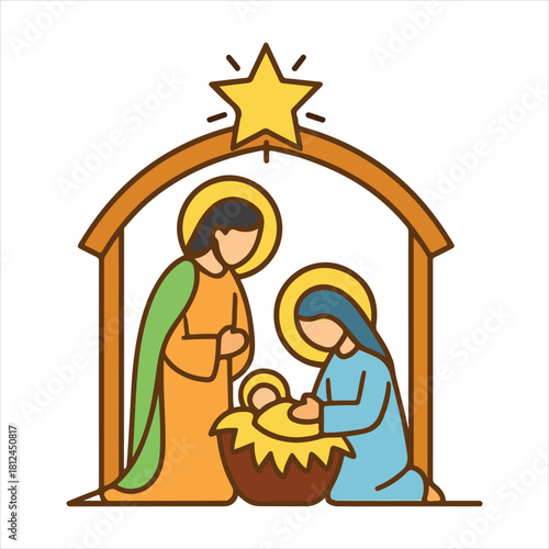 Guiding Star Nativity Svg