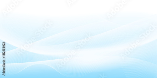 Abstract white wavy glowing lines on a blue background. Futuristic digital high-technology pattern. Health Care concept. Vector illustration