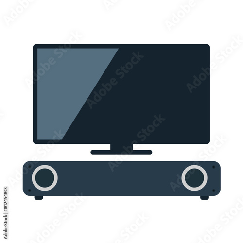 Modern Soundbar Home Theater Vector