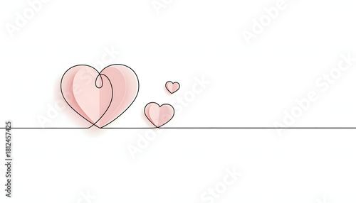 pink heart with pink ribbon vector