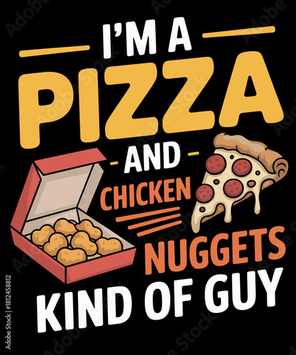 Fast Food Pizza Lover Foodie Funny Chicken Nuggets