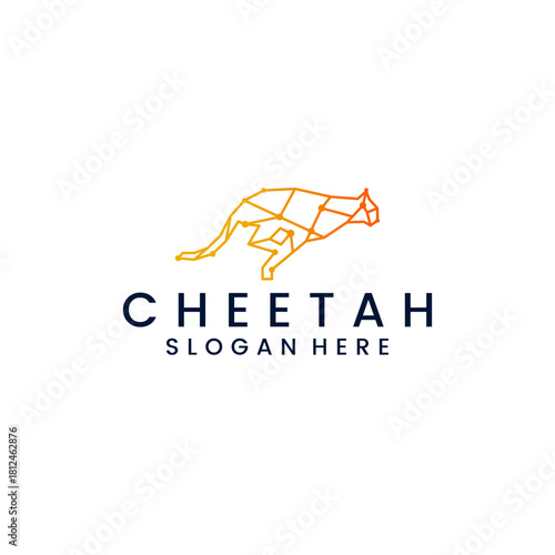 Minimalist Line Art Cheetah Logo for Brand Identity