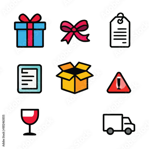  Holiday Packaging & Delivery Icons