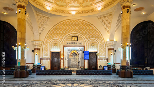 Beautiful Masjid iin Dammam inside view. City Dammam, Saudi Arabia
