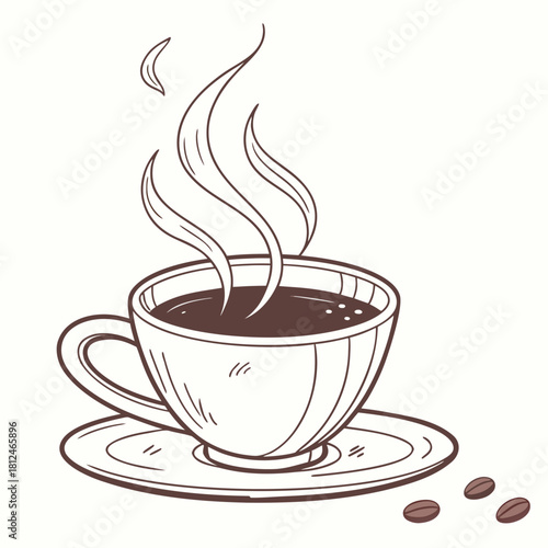 cup of coffee with steam