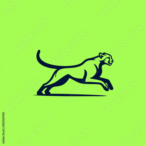 Minimalist Line Art Cheetah Logo for Brand Identity