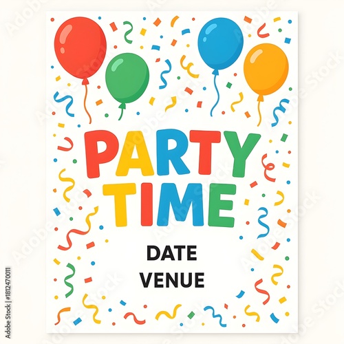 party time invitation mockup