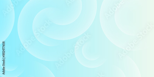 Minimalist banner background, pastel colorful, Light Blue gradations. Circle effect style geometric, abstract background. Vector Illustratio