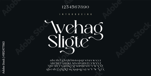 Modern Font. Sans Serif Font. Regular Uppercase Lowercase Typography urban style alphabet fonts for fashion, sport, technology, digital, movie, logo design, vector illustration