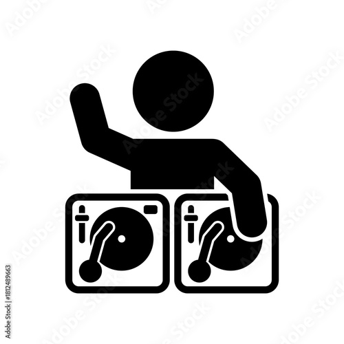 Vector illustration of dj icon