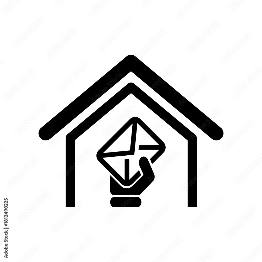 Fototapeta premium Vector illustration of single isolated mail icon