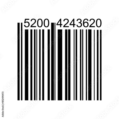 Vector illustration of single isolated barcode icon
