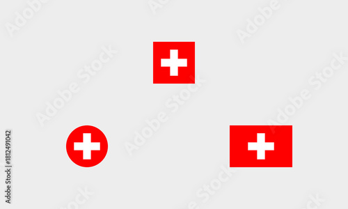 3-er Set Flagge Schweiz – Professionelle Varianten (1:1 / Rund / Schweizerflagge zur See 2:3)