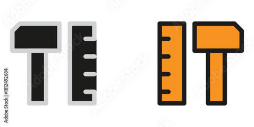 Precise measurement with tools, orange and gray options, professional precision, measuring instruments, accurate calculations and construction projects