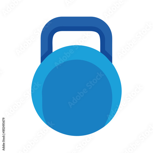 Blue kettlebell on black background showcasing fitness equipment for strength training