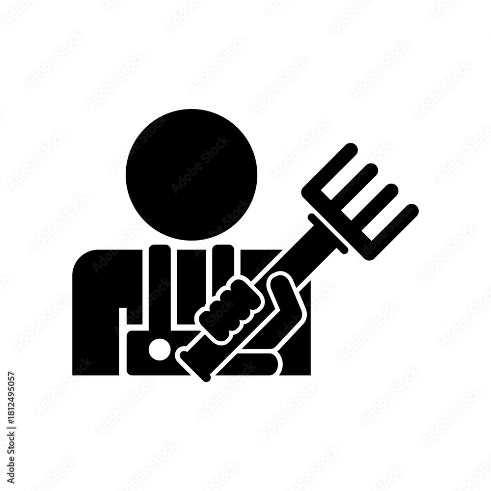 Obraz premium Pitchfork icon