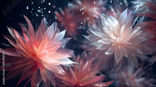 Dreamy floral background with soft translucent petals a delicate and ethereal design for wallpapers invitations and artistic projects