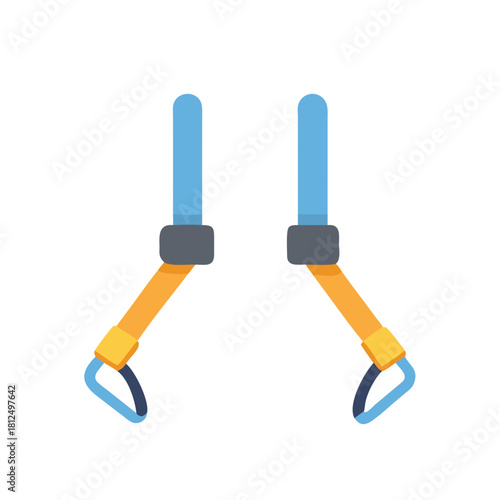 Illustration of climbing harness for sports, outdoors and active lifestyle concept