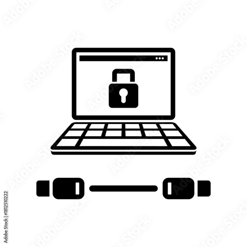 Wallpaper Mural Safe transfer and cable connection - Flat minimal icon Torontodigital.ca