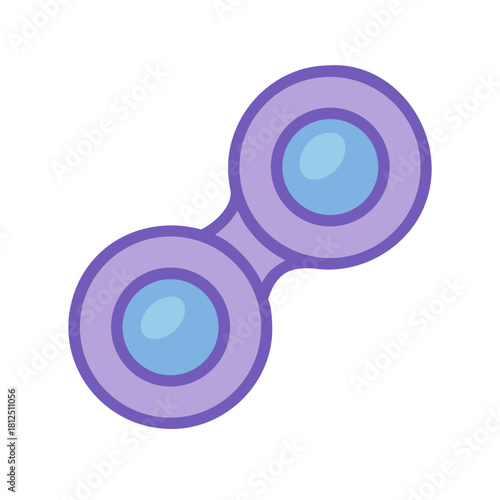 Stylized contact lens case on a black background emphasizing eye care products